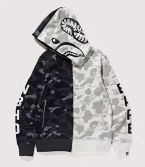 BAPE x Neighborhood Split Camo Shark Full Zip