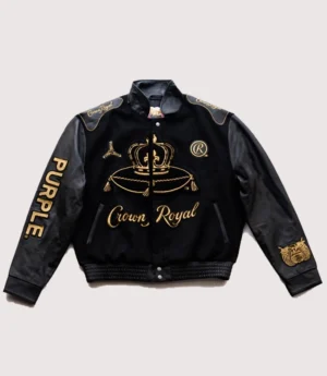 Crown Royal x Purple Brand Jeff Hamilton Varsity Jacket